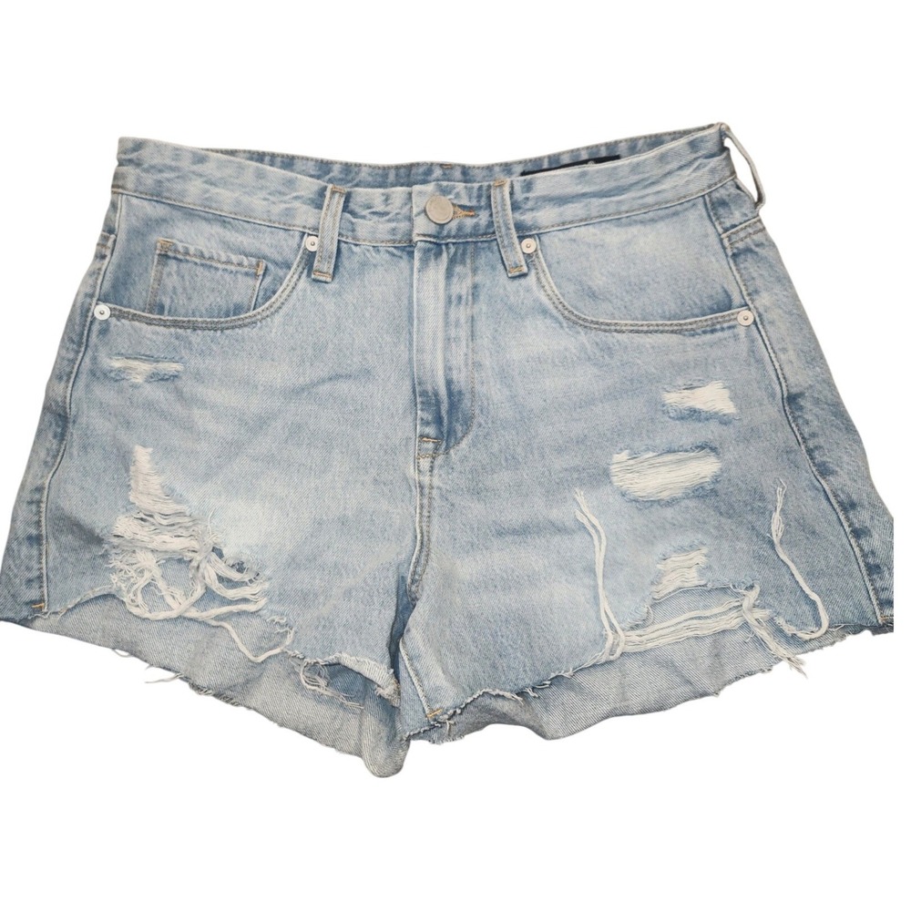 BlankNYC The Barrow Vintage High Rise Short Light Wash Denim 03CH8267 Size 28